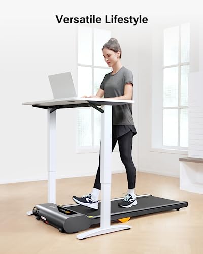 UREVO Walking Pad, Under Desk Treadmill for Home/Office, Portable Walking Treadmill 2.25HP, Walking Jogging Machine with APP, 265 LBS, Remote Control, LED Display