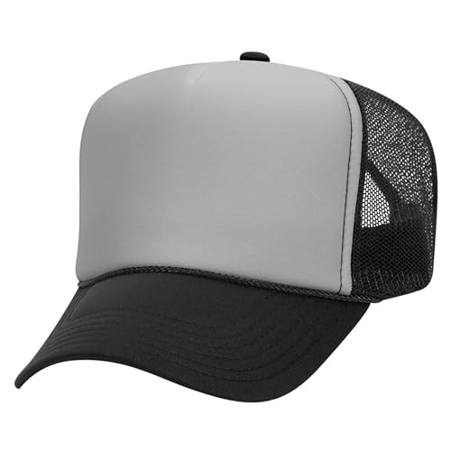 Image of OTTO Polyester Foam Front 5 Panel High Crown Mesh Back Trucker Hats in 97, Bulk, Wholesale