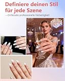 Aokitec Żel budujący do paznokci żelowych: 4 podstawowe kolory Builder Nail Gels zestaw do paznokci przezroczysty biały Nudes Pink żel do wzmocnienia paznokci ze szczotką do paznokci 100 sztuk form do