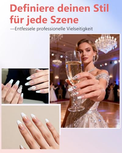 Aokitec Aufbaugel für Gelnägel Set, No File Builder Gel für Nägel, 2 Farben Nude und Weiß, Selbstglättendes Nail Gel UV, Mittelviskos Nagelgel für Anfänger Selber Machen, Verlängerung & Reparatur