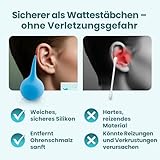 FUCHSI Ohrenreiniger Ohrenschmalz Entferner - Sicher & Einfach für Erwachsene Kinder & Babys I Wiederverwendbare Ohrenspülung Ohrendusche Ohrenreiniger Ohrenschmalz Entferner Ballonspritze Ohr Spülung