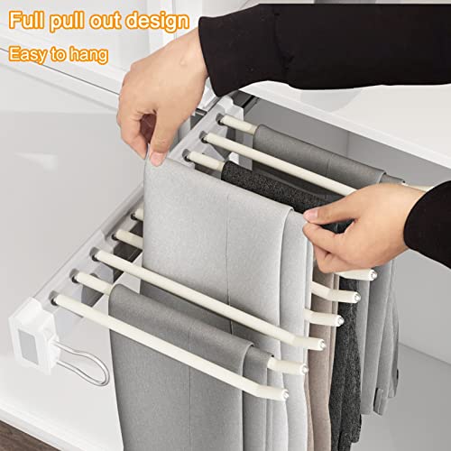 Tringle de valet de placard extensible pour porte-pantalons