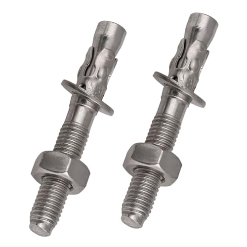 SOLUSTRE 2pezzi Ancoraggio Cuneo in Acciaio Inossidabile Tassello Per Calcestruzzo Viti Di Espansione Per Pareti e Soffitti Fissaggio Robusto Per Interni Ed Esterni