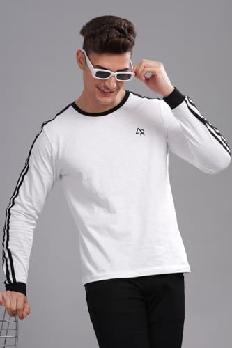 Image of ADRO Full Sleeve Tshirt for Men | Colorblock T Shirt for Men | 100% Cotton Tshirt | Full Sleeve Regular Fit T-Shirt | Men's Full Sleeves T Shirts