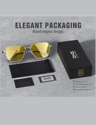 Image of LUENX Aviator Sunglasses for Women Men Polarized Lens Trendy Sun Glasses - UV 400 Protection 60MM with Accessories Driving
