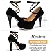 Mostrin Black Platform Heels for Women Sexy Closed Toe Pumps Fashion high Heel for Ladies Comfy Dressy Shoes Size 8