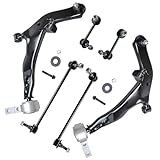 Detroit Axle - 6pc Front End Control Arms Kit for 2003-2007 Nissan Murano 2 Lower Control Arms w/Ball Joints Assembly 4 Front Rear Sway Bar Links 2004 2005 2006 Replacement