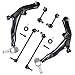 6 Pcs Suspension Kit-2 Front Lower Control Arm and Ball Joint Assembly, 2 Front 2 Rear Sway Bars for 2003 2004 2005 2006 2007 Nissan Murano