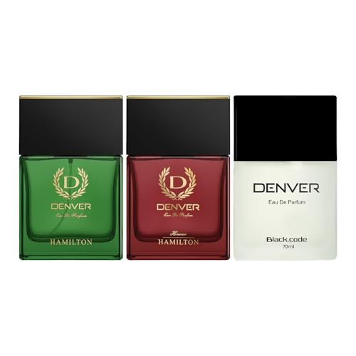 Image of DENVER Hamilton, Black.Code & Honour Perfume For Men - 70 ML Each, Pack of 3 | Long Lasting Fragrance