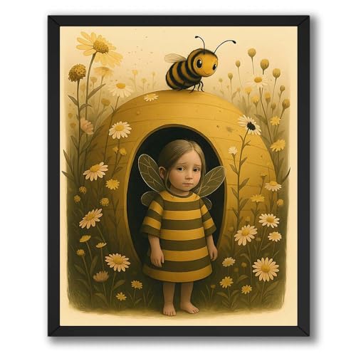 InkFlow Posters Bee Childhood Poster - Whimsical Honey Bee Child