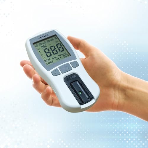 Healthcaretuye Hb Hemoglobin Meter Hemoglobin Test Meter Hemoglobin Analyzer + 125Strips, Blue - Thumbnail 3