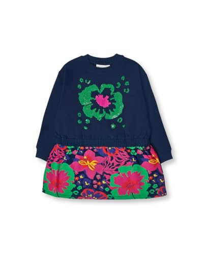 Tuc Tuc Vestido Felpa de niña Color Navy colección Wild Flowers