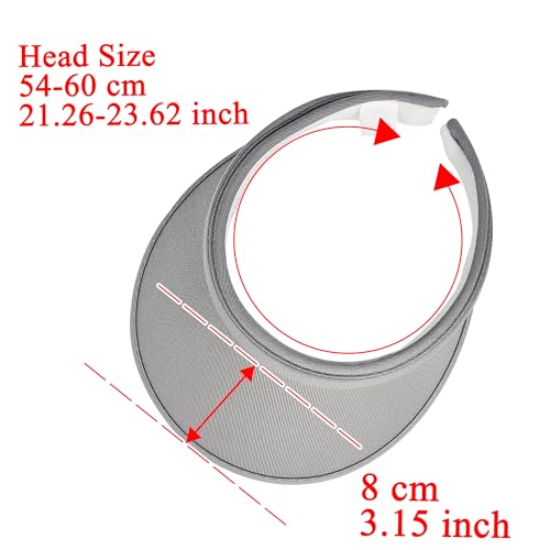 Image of 2 Pack Sun Visor Hats Women Men Clip On Wide Brim Visors Hat Outdoor Sports Golf Beach Travel Tennis Caps