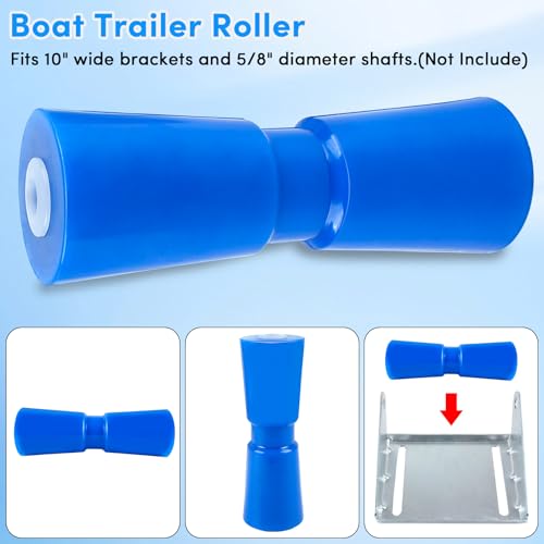 BALAVA Boat Trailer Roller 10",Keel Rollers for Boat Trailer,Heavy Duty PU Bow Roller Boat Trailer Accessories Replacement Boat Trailer Parts Fits 5/8" Shaft (Blue) by BALAVA - Image 6