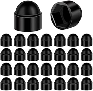 oumuik M10-17mm Plastic Dome Hex Head Bolt Nut Protection Caps Cover Hexagon 30PCS Black