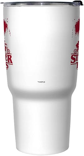 Miniatura 2 de Netflix Stranger Things SIMPLE POSTER - Taza de viaje de acero inoxidable, 27 onzas, multicolor
