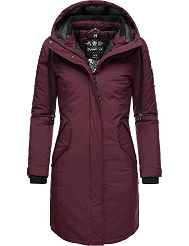 Preisvergleich Produktbild Navahoo Damen Wintermantel Winterparka mit Kapuze Letiziaa Weinrot Gr. M