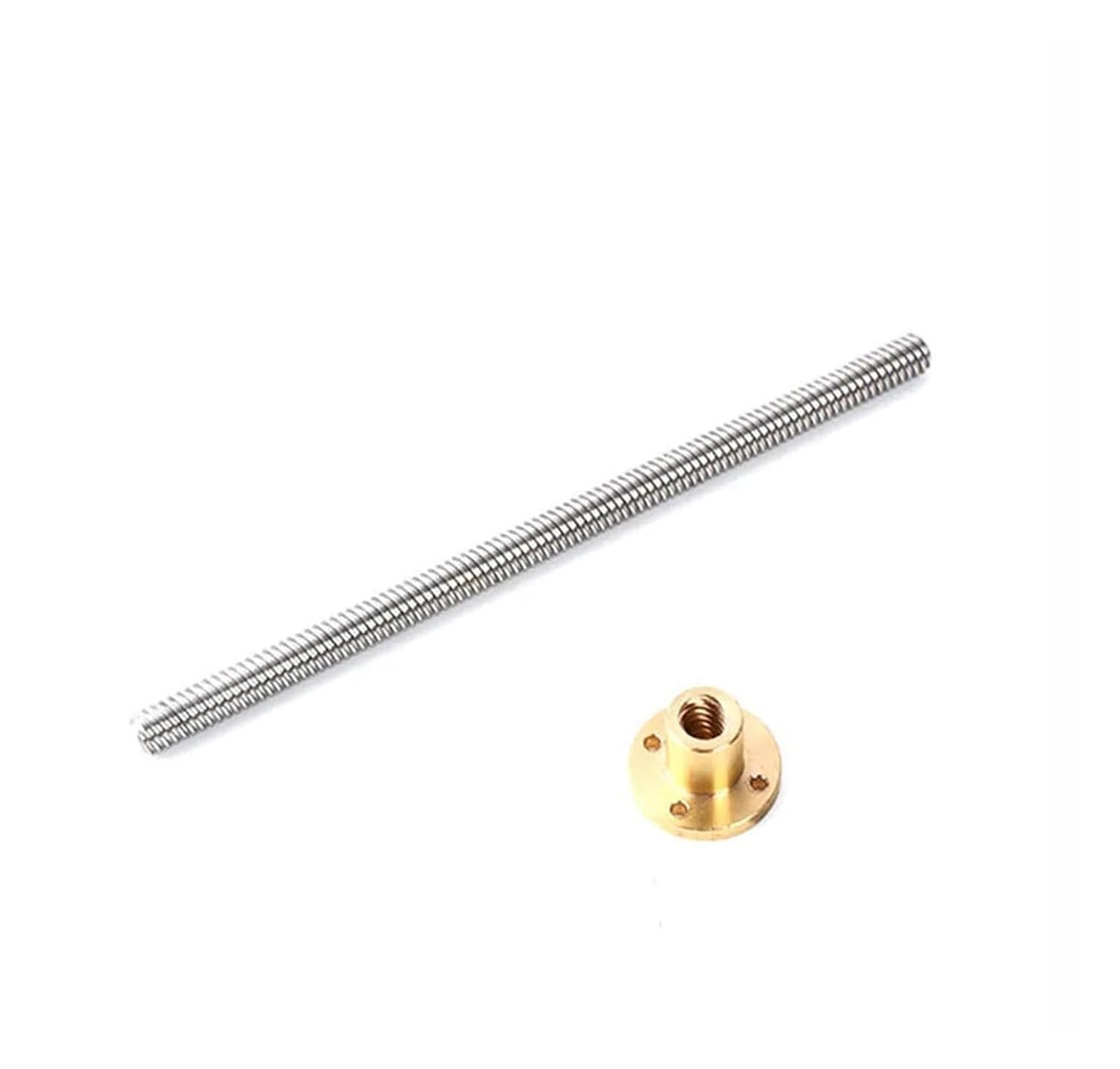 Linear Motion Ball Screw Machine Parts Trapezoidal Threaded Screw T12*12 Large Nut Diameter 12mm(900mm)