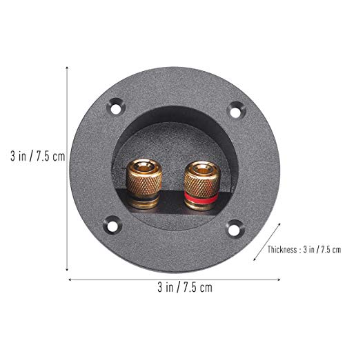 Toyvian 2Pcs 2 Vias Caixa de Alto-Falante Terminal Copo Conector Redondo Alto-Falante Vinculativo Po