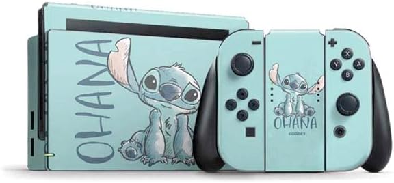 Skinit Decal Gaming Skin Compatible with Nintendo Switch Bundle - Officially Licensed Disney Lilo and Stitch Stay Weird Design