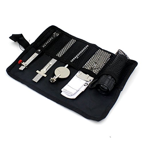 Welding Gauge 5PCS set Hi-Lo Taper Gage Flash Depth scale reflector in Wrap Inspection Mirror (Metric Reading)