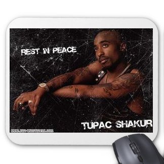 Tapis de souris 2Pac Tupac Shakur Hip Hop Rap imprimé de qualité pour bureau