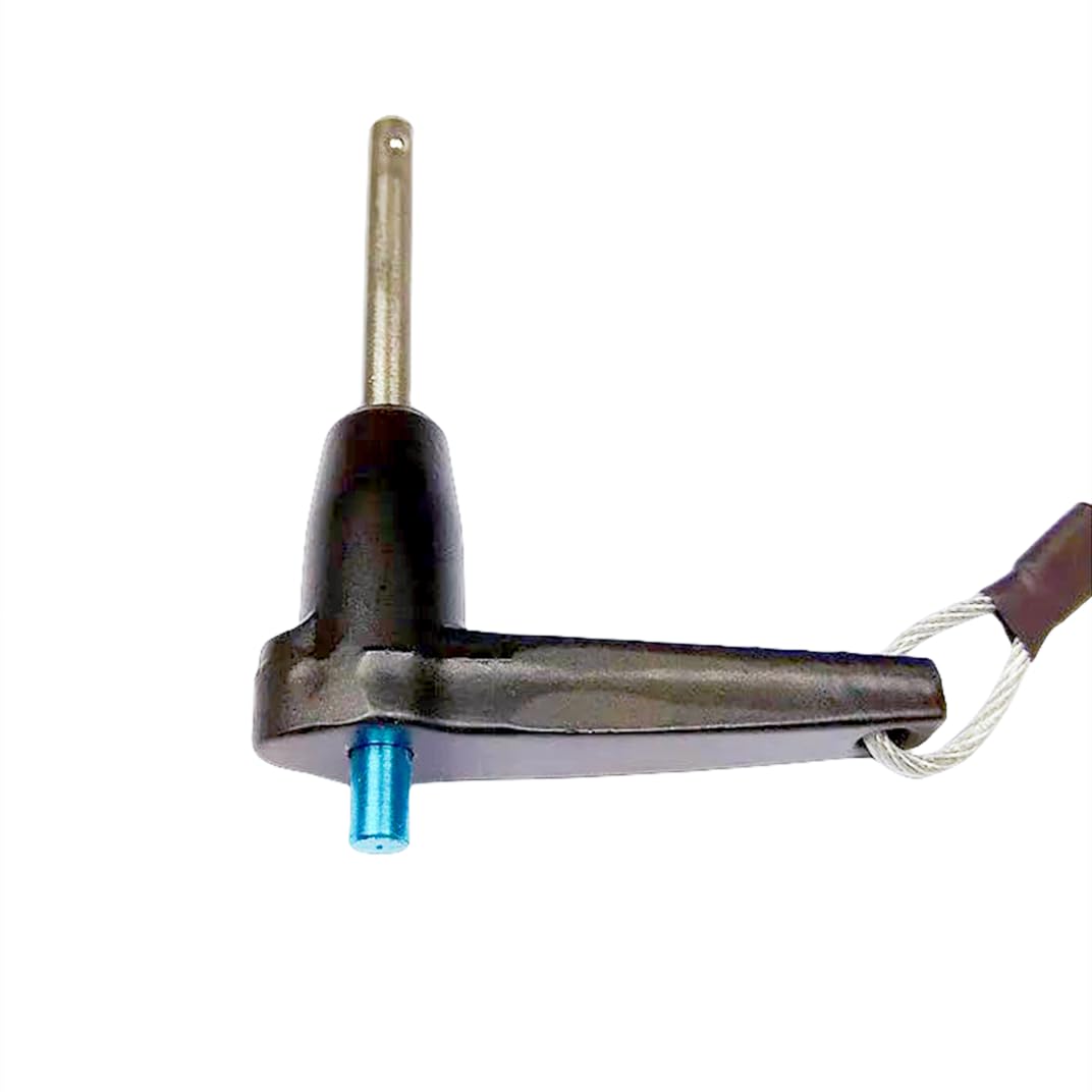 NRC&XRC Stainless Steel Quick Pull Pins Self-Locking with L-Handle Ball Lock Pin/ Push Pin/ Quick Release pin with Lanyard Cable (2, Dia:6mmX60mm Length)