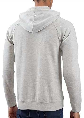 Men's Retro Athletic Midweight Comfort Fleece Active Sports Running Gym Henley Sweatshirt Hoodie2