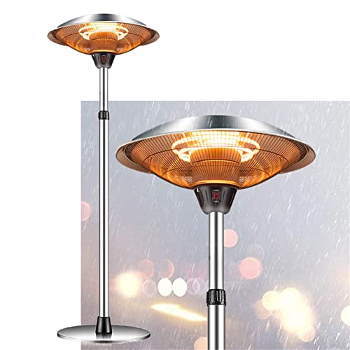 BILXXY Freistehende elektrische Gartenterrasse, höhenverstellbare Terrassenheizung mit 3 Heizstufen, Überhitzungs- und Kippschutz, Heizung für den Garten im Innen- und Außenbereich Cover