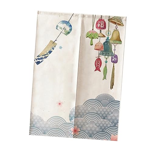 Cabilock Cortina De Macrame para Puerta Exterior Decorativa y Japonesa Cortina Divisoria De Poliéster Resistente