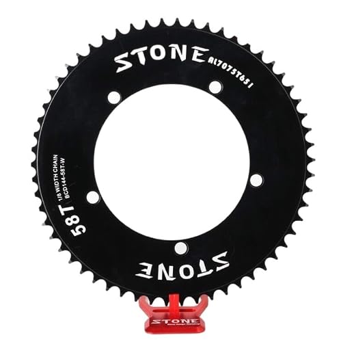 CHENJIAHAO Chainring 144 BCD Chainring Fixed Gear Track Fixie Bike Round Single 42T 46T 48T 50T 52t 54 58t 60t Mountain MTB Chainwheel 144bcd Chainrings For Bikes(65T)