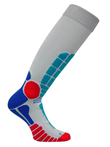 Eurosock-S-Digits-Ski-Silver-Socke-Silberrot-Groesse-XL