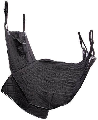 Walky Dog Deluxe Rear Seat, Hammock Seat Cover for Cars and Small Trucks or Suvs, Black