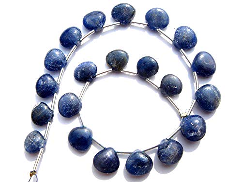 Perles bleu saphir naturel coeur pour fabriquer un cadeau d'anniversaire