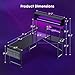 AODK L Shaped Gaming Desk with Led Lights, 51 Inch Reversible Gaming Computer Desk with Display Shelves, PC Gamer Desk Gamer Table with Storage Bag, L Desk for Game, Black