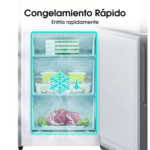Hisense-RB438N4GX3-Frigorifico-Combi-No-Frost-Capacidad-Neta-334-L-2-Metros-de-Alto-Compresor-Inverter-Cajon-0-Botellero-Cromado-Silencioso-38-dBA-Acabado-Cristal-Blanco