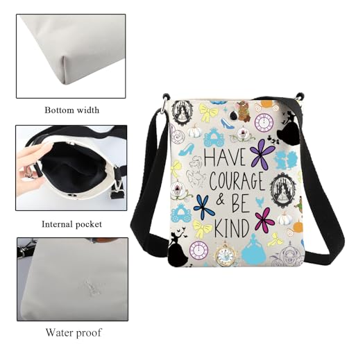 CMNIM Princess Inspired Crossbody Bag Princess Fans Gift Fairy Tales Gift Have Courage and be Kind Princess Crossbody Purse3