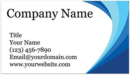 Custom Printed Business Cards - Thick Sturdy Stock 300GSM - 3.5" x 2" - 100% Made in the U.S.A. (Ocean Blue, 100)