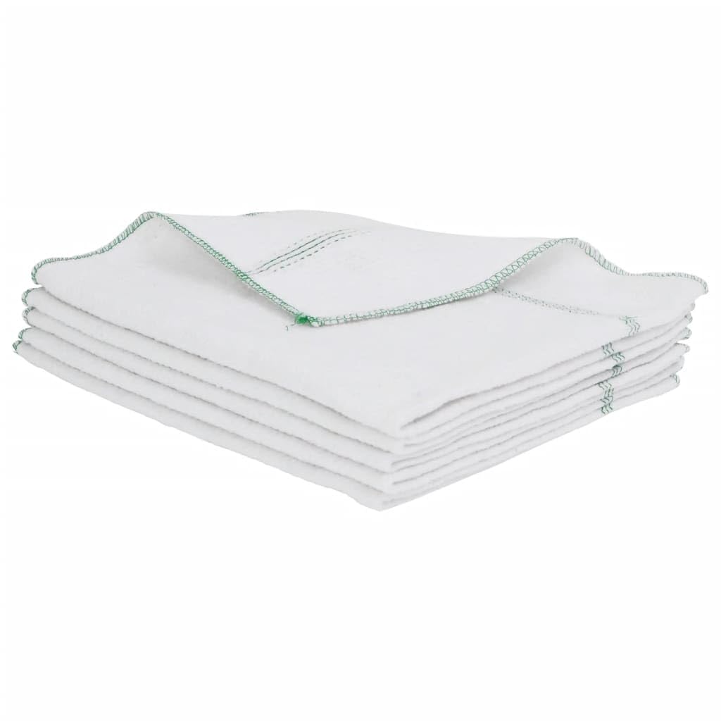 Homgoday Bayetas 50 uds Blancas con Rayas Verdes 50x60 cm Productos para Limpieza del hogar