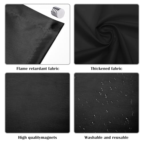 Image of ANGSYLTH 2 x 2 Feet Fluorescent Light Covers - 4 Pcs Covers for Ceiling Lights, Magnetic Light Filters for Classroom, Office, Hospitals, Home (Black)