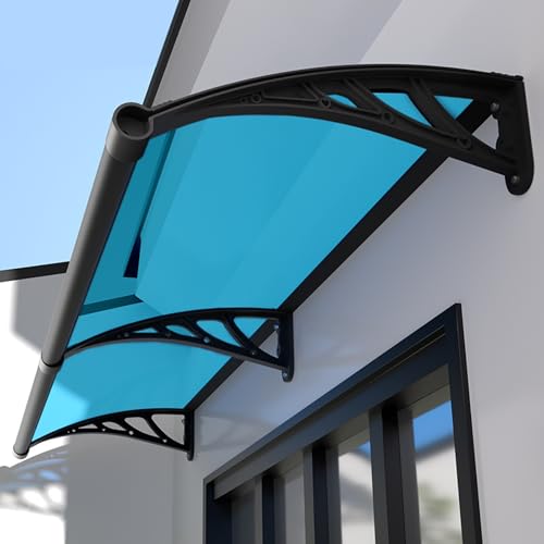 Auvent extérieur 60 x 100 cm résistant aux intempéries avec support en acier