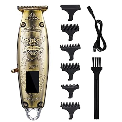 DAXXIN Hair Cutting Tool, LED Professional Hair Clipper Men Barber Electric Rechargeable Beard Trimmer Cutting Machine T9 Blade Powerful Low Noise Haircut
