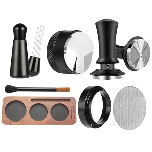 Wuyooprt Set Med Kaffestamp För Kaffeberedning | Bärbar Kaffepress Med Fördelare - Espressodistributionsverktyg | För Matsalar, Barer, Studentkorridorer, Affärer, Lägenheter, Caféer, Och Entusiaster