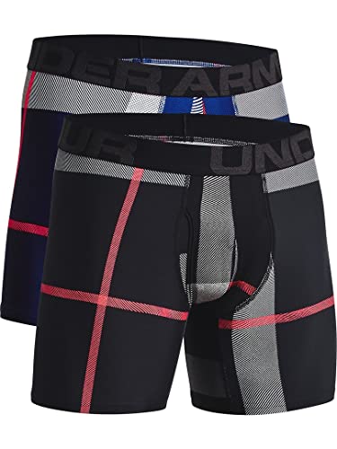 Image of Under Armour mens Multi-pack Performance Tech Boxerjock Brief, 6 inch Inseam, All-day Comfort & Soft
