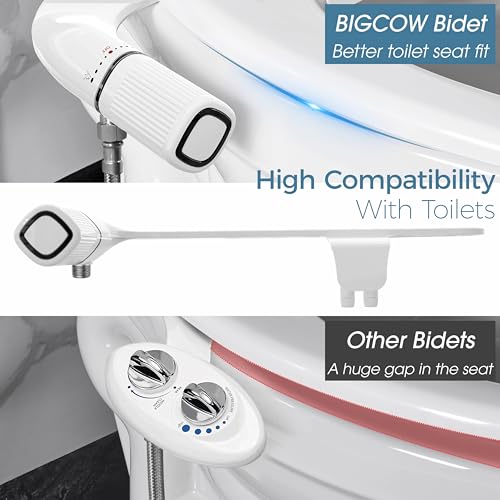 Bidet pour WC à pression d'eau réglable double buse fin