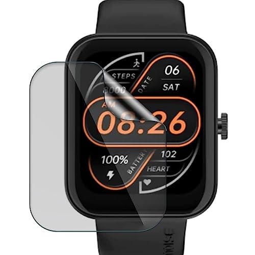 Image of FCS Smartwatch Screen Guard Membrane For Noise Colorfit Pulse Grand|Ultrathin 0.125Mm 9H Anti Shock Flexible Screen Protector Tpu Membrane|Edge To Edge Coverage|Pack Of 3