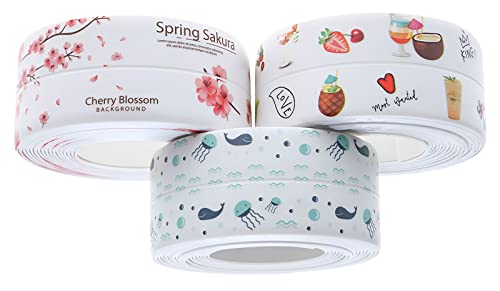 Artilife Caulk Tape,Toilet Caulk Strip,Decorative White Caulking Tape Self-Adhesive Waterproof Sealing Tape,Professional Seam Strips,Toilet Base Sealer Strip