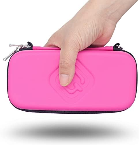 QUENZROC USB Flash Drive Case Organizer Fits 20 Thumb Drives USB Sticks Holder Hard Storage Case Portable Box Travel Carrying Pouch Pink