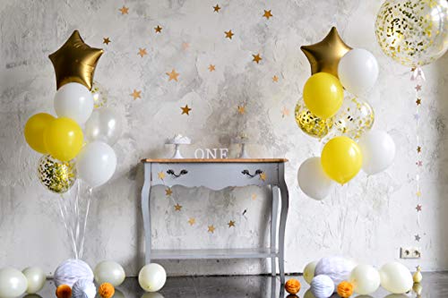 Treasures Gifted Solid Mustard Yellow Balloons - Opaque Light Yellow Balloons Bulk - Neon Yellow 12 Inch Balloons, Matte Balloons - Big Latex Balloons - Yellow Balloons 100 Pack #TOP3