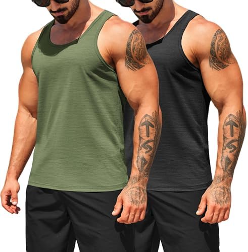 COOFANDY Men's Workout Tank Tops Pack Dry Fit Sleeveless Running ...